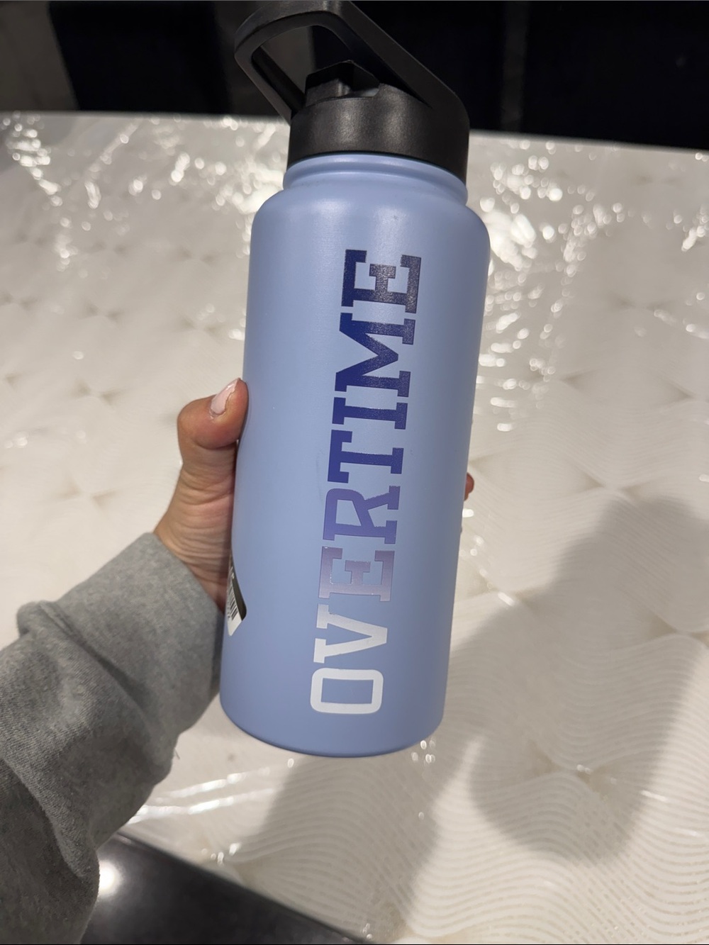 Overtime Lavender Stainless Steel Water Bottle - Black Lid